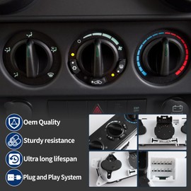 B.ZSSY A/C Heater Air Conditioning Control Switch Compatible with 2007 2008 2009 2010 Jeep Wrangler 3.8L V6 Heater Control Panel Replaces 55111840AE,55111840AB,55111840AC