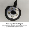 Clip On Flashlight Rechargeable 5 LEDs Hands Free 50 Lumens