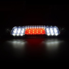 PIT66 LED 3rd Brake Light, Compatible with 14-18 Chevy Silverado 1500 2500HD 3500 3500HD/14-18 GMC Sierra 1500 2500HD Third Brake Stop Lamp Light Clear&Smoke Lens Chrome Housing