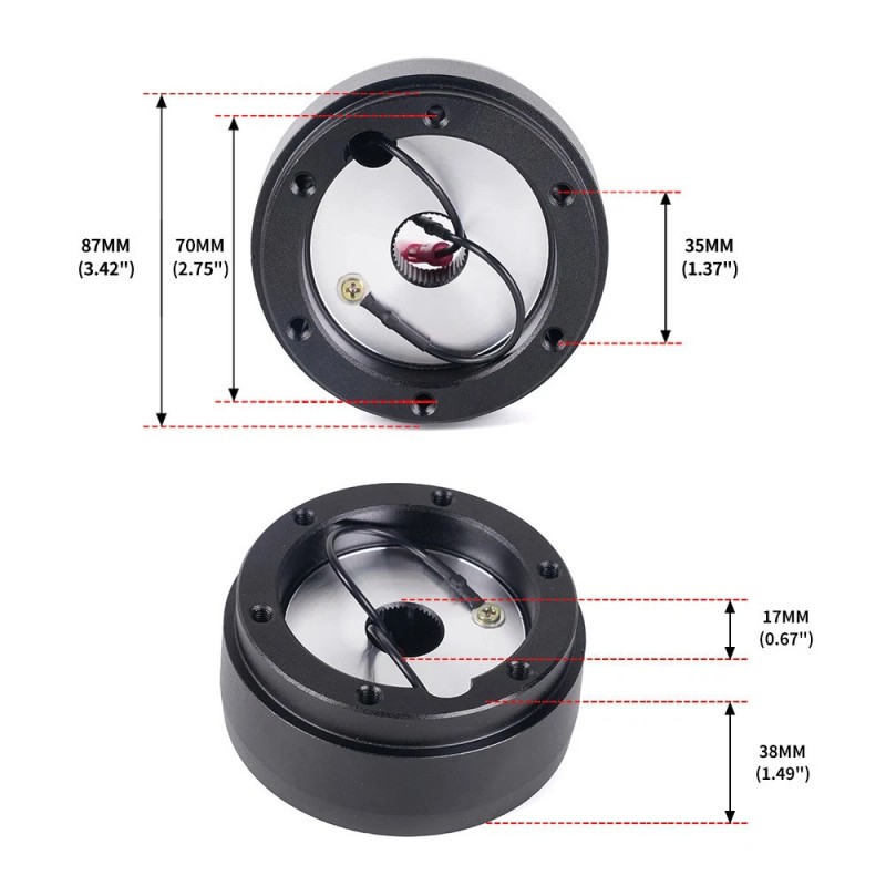 ANNX 14“ Steering Wheel+Quick Release+Hub Adapter 186H For Volkswagen VW
