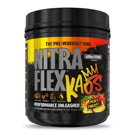 GAT SPORT Nitraflex KAOS Pre Entreno en Polvo - The Pre Workout King - 728 gr (728 gramos, Peach Pineapple)                                           