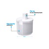 Consolidated Plastics 41239 White Flip Top Dispensing Cap, 18mm, 18-400