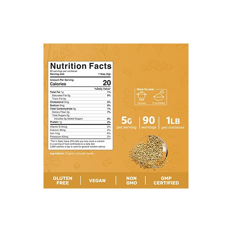 Jai Ho Certified USDA Organic Whole Coriander Seeds – 1