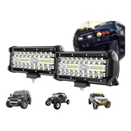 Par Barra De Luz Led Faros 40 Led 120w 7 Pulgadas