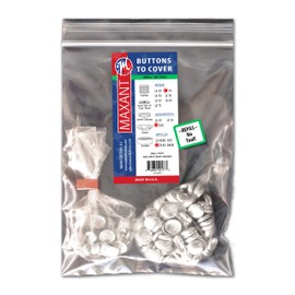 100 Buttons to Cover - Made in USA - Self Cover Buttons with flat backs - size 24