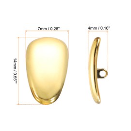 HARFINGTON 2 Pairs Eyeglass Nose Pad 4mm Thickness PVC Anti-Slip Glasses Nose Grips Imitation Pure Titanium Glasses Nose Pads for Plastic Frames Glasses Sunglasses, Gold