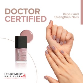 Dr’s Remedy Enriched Nail Polish: Non Toxic, All Natural, and Organic - Doctor Formulated: Strengthens, Restores, Heals, and Protects '24-Free' - RESILIENT Rose