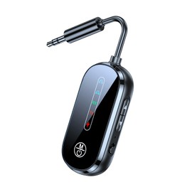 Airplane Bluetooth Adapter for 2 AirPods Headphones, Bluetooth Transmitter for TV Headphones Dual Link, 3.5mm Aux to Adapter for PC/Car/Gym/Home Stereo, KAIY Wireless 5.4 Audio Transmitter Receiver