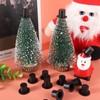 Pengxiaomei Mini Black Top Hats, 50Pcs Plastic Miniature Top Hats