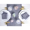 Solino Home Check Linen Table Runner 90 Inches Long -