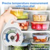 2 Pcs Freezer & Fridge Thermometer, 52mm Dial, Colour-Coded Zones,