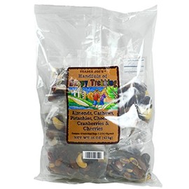Just a Handfuls of Happy Trekking Almonds, Cashew, Pistachios, Chocolate, Cranberries & Cherries Trex Mix ~ 10 Individual Bags