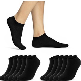 Swadeshi Threads Womens 6 Pairs of Black Socks Trainer Socks Womens 4-7 Running Socks Ladies Socks Ankle Socks Lowcut Womens Socks Ladies Trainer Socks for any Indoor Outdoor Activites