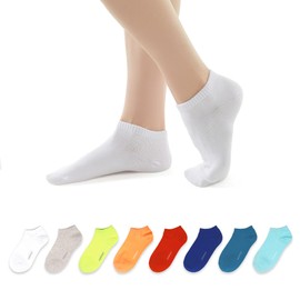 MONFOOT Men's/Women's 10 Pairs Cotton Low Cut Ankle Socks, Multicolor Small Multipack