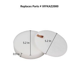 Ymimi Replacement Filters Compatible with Shark Vertex DuoClean PowerFin Upright Vacuum,Fits Models AZ2002,AZ2000,AZ2000W Replaces Parts # XFFKAZ2000 (4 Packs)