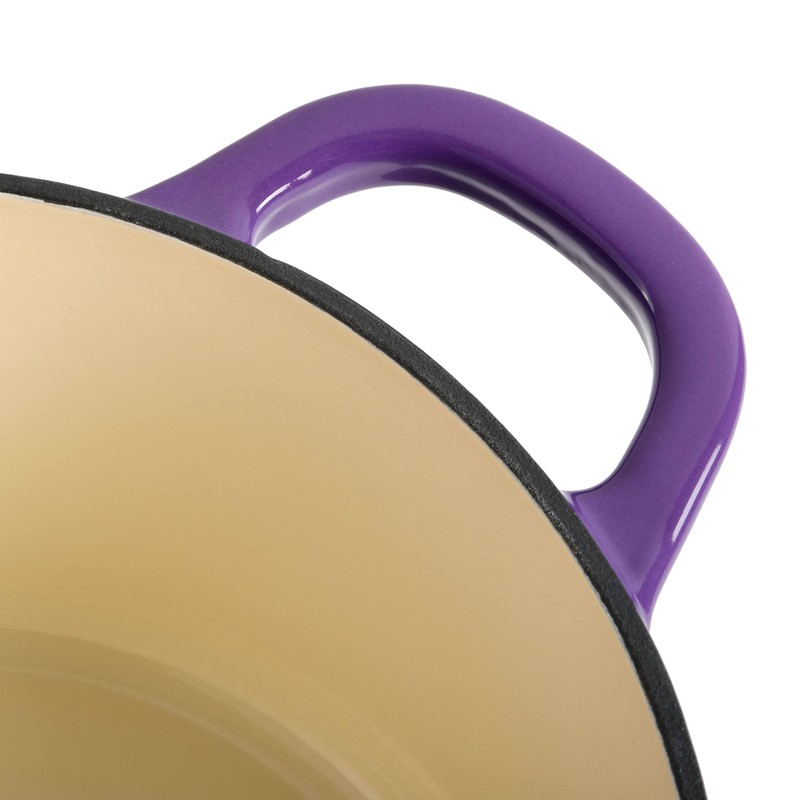 Crock-Pot Artisan 5-Quart Round Enameled Cast Iron Dutch Oven –