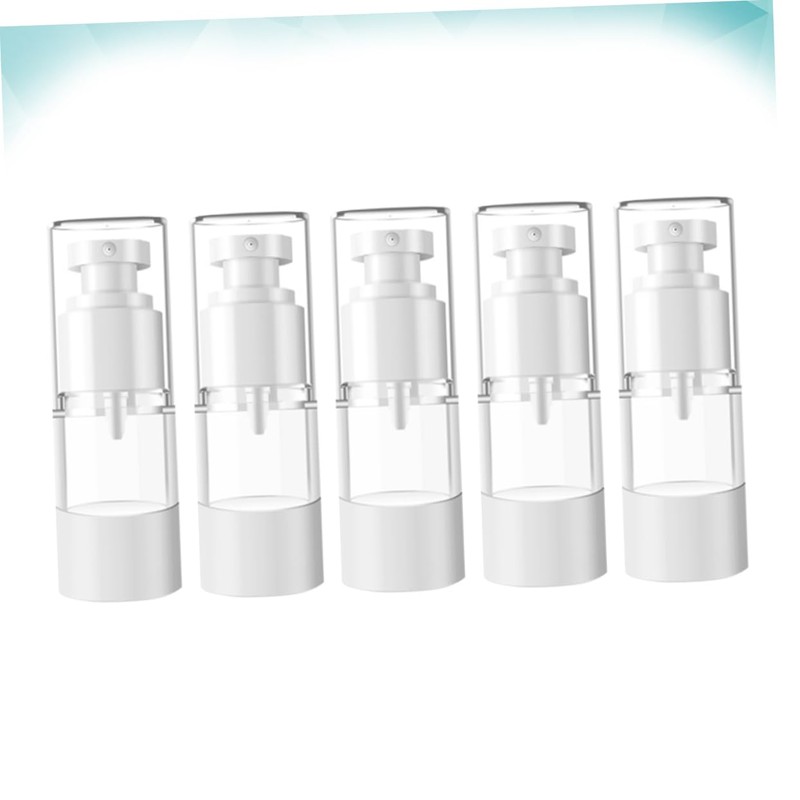 MERRYHAPY Travel-Friendly 5pcs Airless Pump Bottles Refillable Liquid Subpackaging Bottles