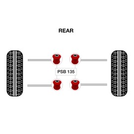 PSBushings 4x Toyota Celica (94-99) Rear Lateral Arm - Inner Polyurethane Bushing Kit