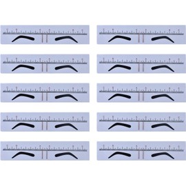 TatuajeRegla de cejas Etiqueta Herramienta de forma Estilo de cejas Guía de microblading Maquillaje permanente Plantilla de plantilla de medición 10x Plantilla de forma de regla de cejas Herramienta