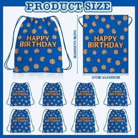 YusXirg 10PCS Cookie Drawstring Cookie Birthday Party Decoration Goodie Bag Backpack for Birthday Party Supplie