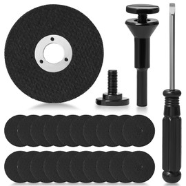 2 Inch Die Grinder Cut-Off Wheel 3/8in Arbor Hole 1/4in Stem Mounting Mandrel Holder Accessories for Metal & Stainless Steel Drill Rotary Tool 24 Pack Set