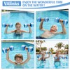 2 Pack Aquatic Exercise Dumbbells Swim Dumbbells High Density EVA
