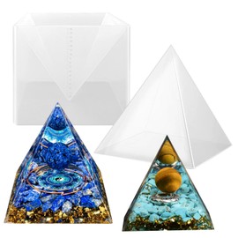Large Pyramid Silicone Mold Super Big Pyramid Resin Mold with Solid Support Frame Jewelry Resin Casting Mold for Resin Ornament Craft DIY