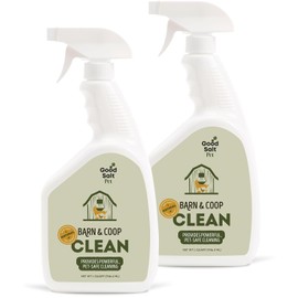 Good Salt Pet Barn & Coop Clean, Natural Pet-Friendly Daily Spray Cleaner, Made in the USA, 32 Ounce Bottle, 2-Pack
