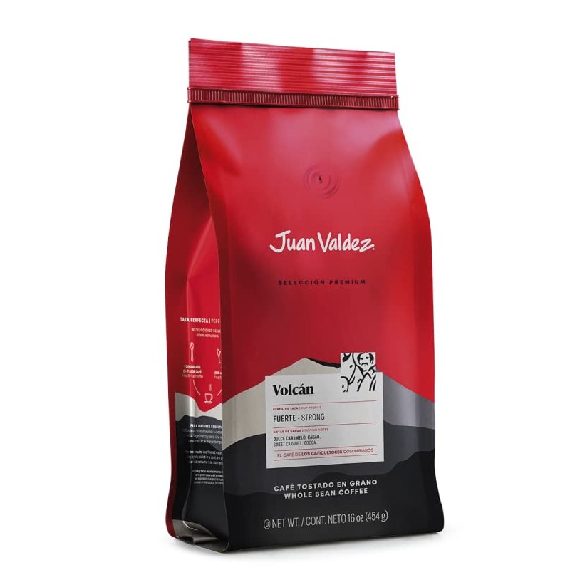 Juan Valdez Coffee Espresso Volcan Bean Colombian Coffee 16 oz