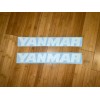 Yanmar 16” Sticker White (2 Set) Decal Engine Construction Loader