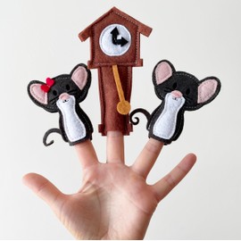 Hickory Dickory Dock Nursery Rhyme Finger Puppet