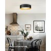AUTELO Flush Mount Ceiling Light, 14" Frosted Glass Shade Close
