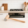 Meat Tenderiser Wooden - Double Sided Stainless Steel Teeth Mallet,