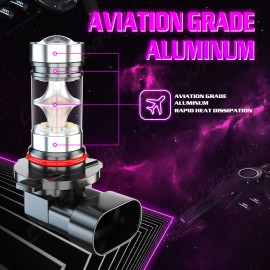 CHUSYYRAY For Chevy Malibu 2013-2015 Pair 9140 9145 H10 LED Fog Driving Light pink-purple