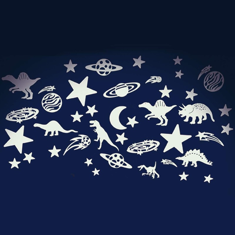 The Original Glowstars: Cosmic Glow Dinosaurs- Glow-in-The Dark, Plastic, Self-Adhesive