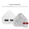 IWIO 3 Pin UK Plug 2 x USB Ports Mains