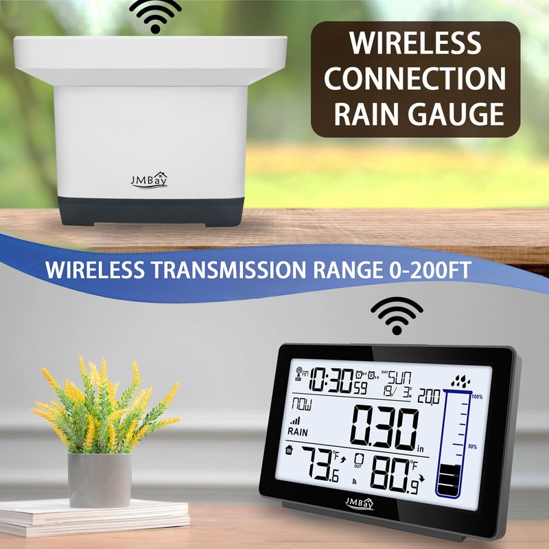Wireless Rain Gauge Outdoor, Digital Rain Gauge Outdoors Best Rated