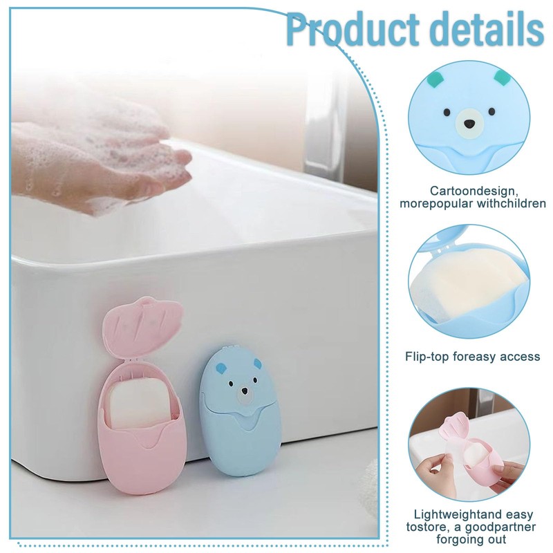 Travel Soap Sheets, 6 Boxes Disposable Soap Paper for Home