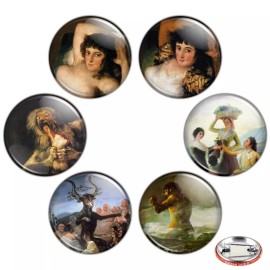 Francisco Goya Painting 1/25" Pinback Button BADGE SET Novelty Pins 32 mm