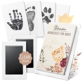 EULENTALER ® The Baby Imprint Set I 0-6 Months I Recommended by Educators I For Handprint, Footprint & Paw Print I Includes 2 Ink Pads & 4 Imprint Cards I Gift for Birth