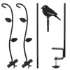 FEED GARDEN Deck Bird Feeder Pole, 42 Inches, Multiple Hooks,