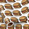 RUSPEPA Funny Burger Wrapping Paper Roll for Teens Kids Food