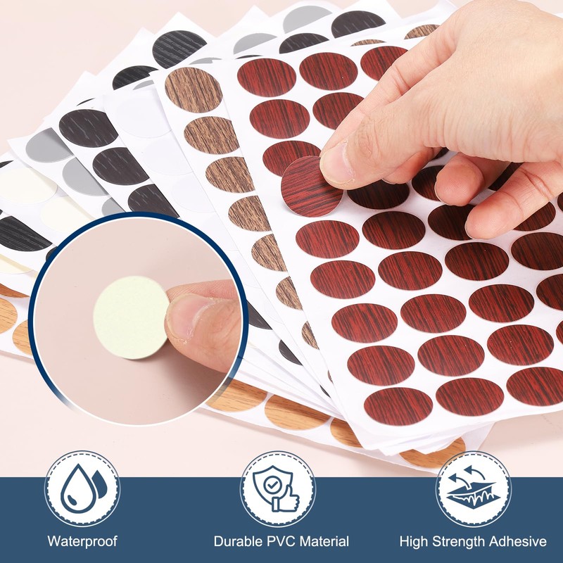 sourcing map 216Pcs Screw Hole Stickers and 200Pcs Screw Cover