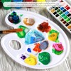 FANDAMEI Oval Paint Tray Palettes, 8 PCS Plastic White Paint