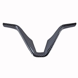 1 Piece ABS Car Steering Wheel Sequins Cover Interior Decoration Trim Sticker for Hyundai Tucson 3th 2015 2016 2017 2018 19 LHD Car Styling Accessories (Black with carbon fiber texture)