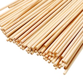 JKDHJK 150 Pack Wooden Sticks, Natural Round Wood Dowel Rods 30cm x 3mm Craft Sticks for Woodcraft, Building Model, Decorations & DIY Crafts