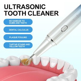 Plaque Remover for Teeth - Dental Cleaner Tool Kit - No Need Water Flosser with 4 Working Modes for Removal of Food Residue and Tartar - Specification: BLUE (with camera)