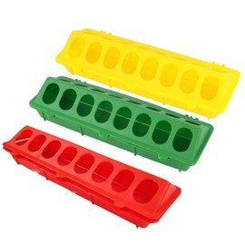 Bohue 3Pcs Chicken Feeder Chicken Food Trough Automatic Drinking Water Feeder Poultry Supplies Food Dispenser for Chicken Pigeon Birds