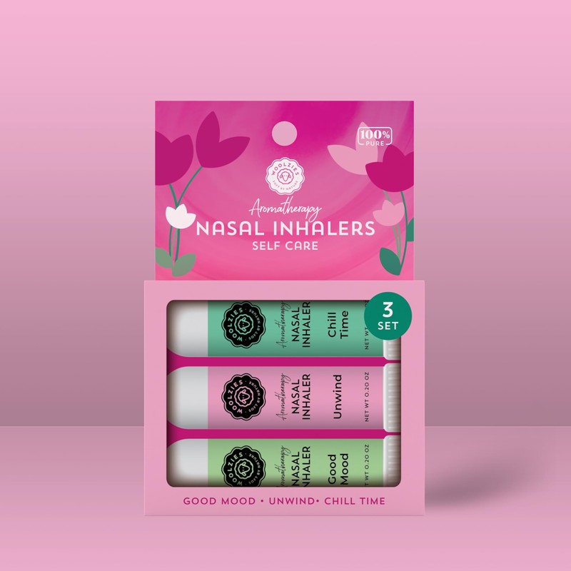 Aromatherapy Nasal Inhaler Sticks Collection - All-Natural Wellness Kit |