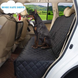 Bark Lover Deluxe More Durable Waterproof Backseat Protector, High Heat Resistant and Nonslip Back Seat Cover for Dogs Kids, Universal Size Fits Cars, Trucks, SUVs